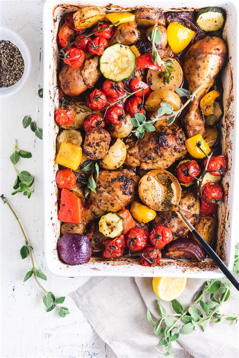 One-Pan Mediterranean Chicken and Veggies